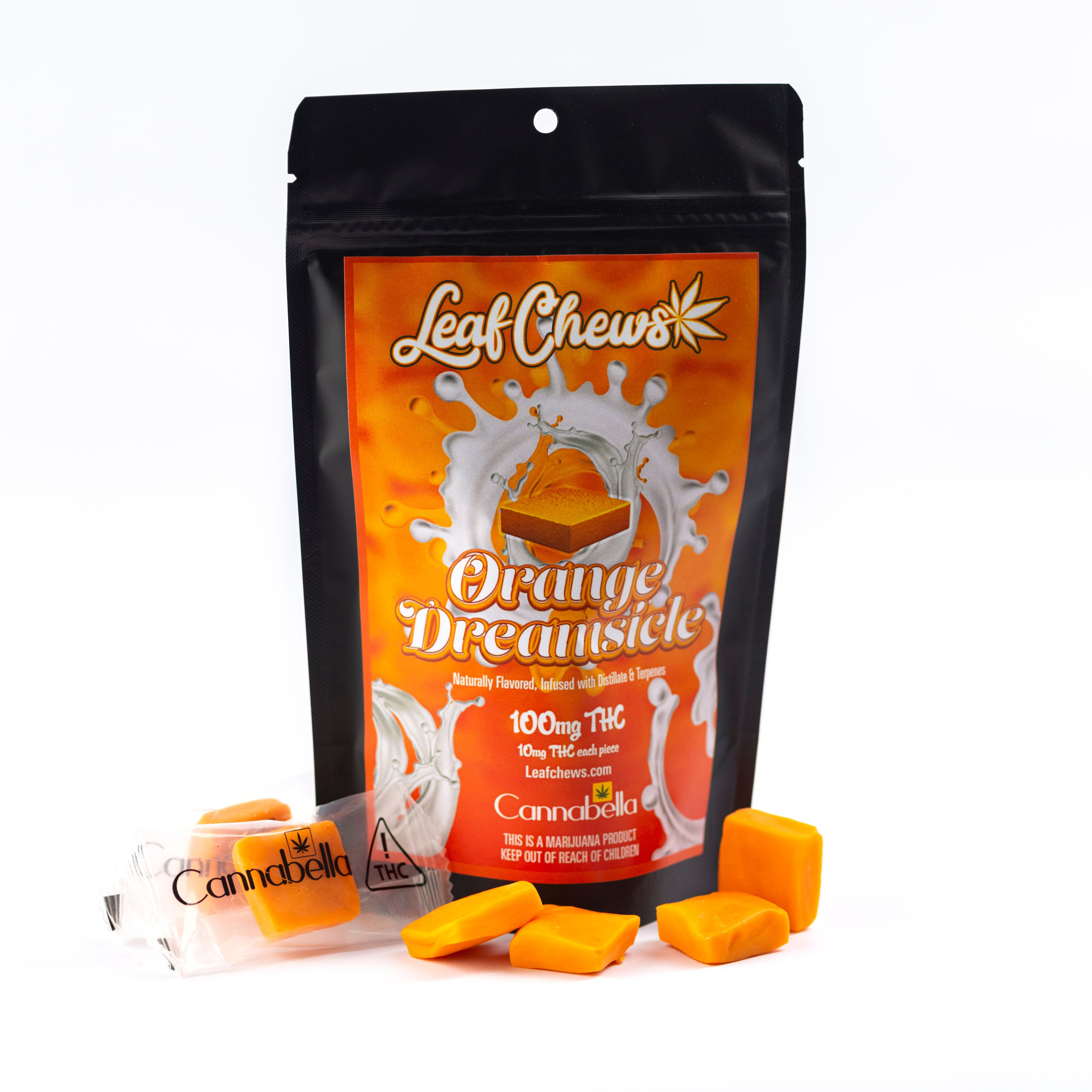Cannabella Leaf Chews Orange Dreamsicle Leafly